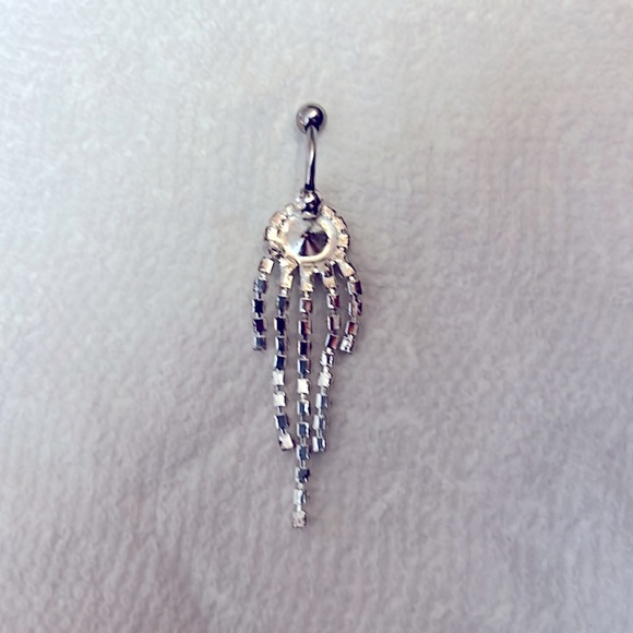 Chandelier rhinestone belly ring - Picture 2 of 2